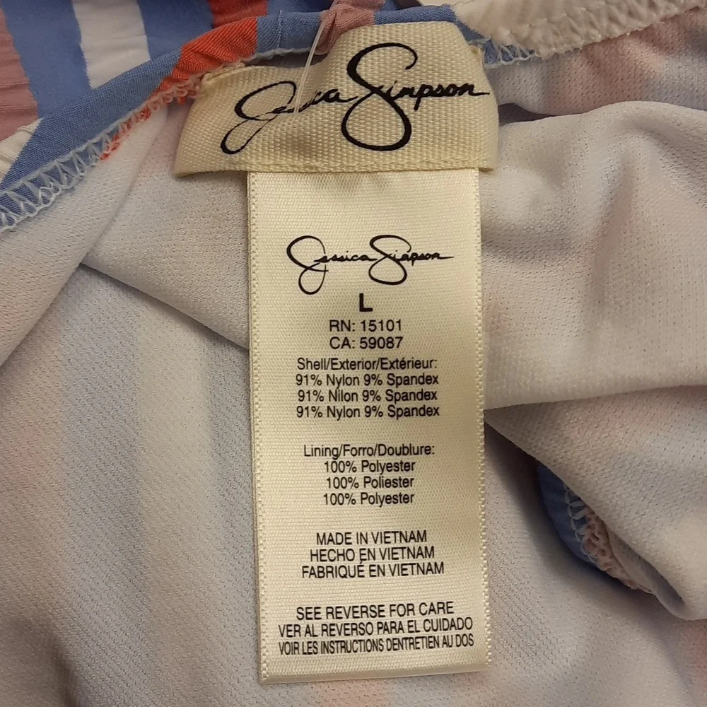 NWT, Jessica Simpson Miami Stripe One Piece Swimsuit